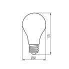 Kanlux XLED 8W, 1055 lm, 2700K, 320°, A60, E27, meleg fehér LED fényforrás - hagyományos izzó alakú, széles fényeloszlás, matt borítással