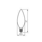 Kanlux XLED 4,5W, 470 lm, 2700K, 320°, C35, E14, meleg fehér LED fényforrás - hagyományos izzó alakú, széles fényeloszlás, matt borítással