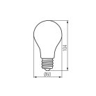 Kanlux XLED 7W, 810 lm, 4000K, 320° dimmelhető, E27, A60, természetes fehér LED fényforrás - hagyományos izzó alakú, széles fényeloszlás