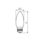 Kanlux XLED 6W, 810 lm, 4000K, 320°, C35, E27, természetes fehér LED fényforrás - hagyományos izzó alakú, széles fényeloszlás, matt borítással