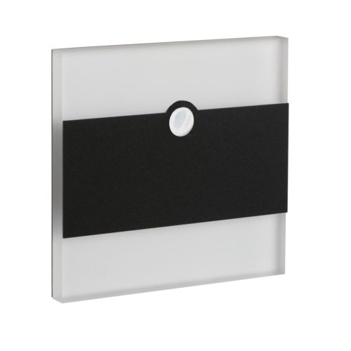 Kanlux 0,8W, 14 lm, 12V, 4000K, 75x75 mm természetes fehér süllyeszthető szögletes rozsdamentes acél mozgásérzékelős lépcsővilágító - 50 000 h élettartam
