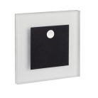 Kanlux 0,8W, 14 lm, 12V, 4000K, 75x75 mm természetes fehér süllyeszthető szögletes rozsdamentes acél mozgásérzékelős lépcsővilágító - 50 000 h élettartam
