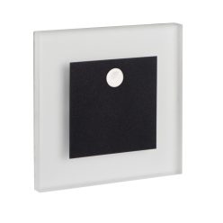   Kanlux 0,8W, 14 lm, 12V, 4000K, 75x75 mm természetes fehér süllyeszthető szögletes rozsdamentes acél mozgásérzékelős lépcsővilágító - 50 000 h élettartam