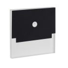 Kanlux 0,8W, 14 lm, 12V, 4000K, 75x75 mm természetes fehér süllyeszthető szögletes rozsdamentes acél mozgásérzékelős lépcsővilágító - 50 000 h élettartam