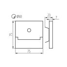 Kanlux 0,8W, 13 lm, 12V, 3000K, 75x75 mm meleg fehér süllyeszthető szögletes rozsdamentes acél mozgásérzékelős lépcsővilágító - 50 000 h élettartam