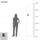 Kanlux GU10, antracit színű, alumínium házas, IP44 kerti lámpatest, GORI - edzett üvegbúrával
