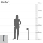 Kanlux kerti lámpatest GU10 foglalattal, 800 mm, IP44, szögletes, antracit, alumínium, GORI