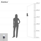 Kanlux kerti lámpatest E27 foglalattal, 210 mm, IP44, szögletes, antracit, alumínium, VADRA
