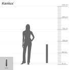 Kanlux kerti lámpatest E27 foglalattal, 800 mm, IP44, szögletes, antracit, alumínium, VADRA