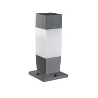   Kanlux kerti lámpatest E27 foglalattal, 470 mm, IP54, szögletes, grafit, műanyag házas, INVO OP