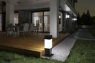 Kanlux kerti lámpatest E27 foglalattal, 470 mm, IP54, szögletes, grafit, műanyag házas, INVO OP
