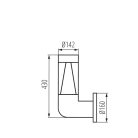 Kanlux kerti lámpatest GU10 foglalattal, 430 mm, IP54, henger alakú, grafit, műanyag, INVO TR