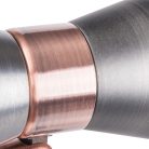 Kanlux 3xGU10, ezüst/réz, acél házas, Ø65 mm fali-mennyezeti lámpatest, MILENO - vízszintesen, függőlegesen állítható