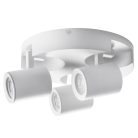 Kanlux 3xGU10, IP20, Ø58mm, fehér, alumínium házas fali-mennyezeti lámpatest, LAURIN