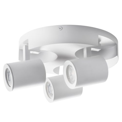 Kanlux 3xGU10, IP20, Ø58mm, fehér, alumínium házas fali-mennyezeti lámpatest, LAURIN