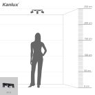 Kanlux 3xGU10, IP20, Ø58mm, fekete, alumínium házas fali-mennyezeti lámpatest, LAURIN