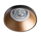 Kanlux 12V, Ø75 mm, GU10, IP20, fekete, arany színű, alumínium házas, kerek spot lámpa keret, SIMEN DSO
