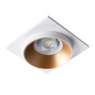 Kanlux 12V, 92x92 mm, GU10, IP20, fehér, arany színű, alumínium házas, négyszög spot lámpa keret, SIMEN DSL