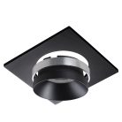 Kanlux 12V, 92x92 mm, GU10, IP20, fehér, arany színű, alumínium házas, négyszög spot lámpa keret, SIMEN DSL