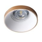 Kanlux 12V, Ø75 mm, GU10, IP20, arany, fehér színű, alumínium házas, kerek spot lámpa keret, SIMEN DSO