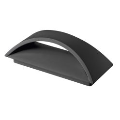   Kanlux 8W, 140 lm, 4000K, 80x220, IP54, grafit színű, alumínium házas, természetes fehér kültéri homlokzati lámpatest, BISO LED - két oldalról világító