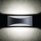 Kanlux 8W, 140 lm, 4000K, 80x220, IP54, grafit színű, alumínium házas, természetes fehér kültéri homlokzati lámpatest, BISO LED - két oldalról világító