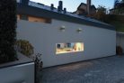 Kanlux 8W, 140 lm, 4000K, 80x220, IP54, grafit színű, alumínium házas, természetes fehér kültéri homlokzati lámpatest, BISO LED - két oldalról világító