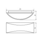 Kanlux 8W, 375 lm, 4000K, 80x220, IP54, fehér színű, alumínium házas, természetes fehér kültéri homlokzati lámpatest, BISO LED - két oldalról világító