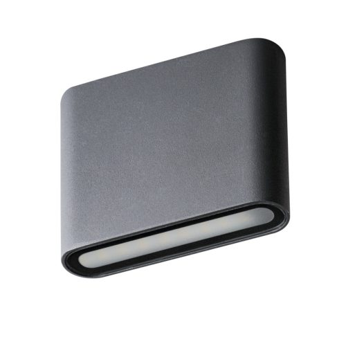 Kanlux 8W, 300 lm, 4000K, 90x115, IP54, grafit színű, alumínium házas, természetes fehér kültéri homlokzati lámpatest, GARTO LED - két oldalról világító