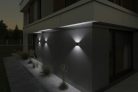Kanlux 8W, 300 lm, 4000K, 90x115, IP54, grafit színű, alumínium házas, természetes fehér kültéri homlokzati lámpatest, GARTO LED - két oldalról világító