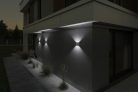 Kanlux 8W, 350 lm, 4000K, 90x115, IP54, fehér színű, alumínium házas, természetes fehér kültéri homlokzati lámpatest, GARTO LED - két oldalról világító
