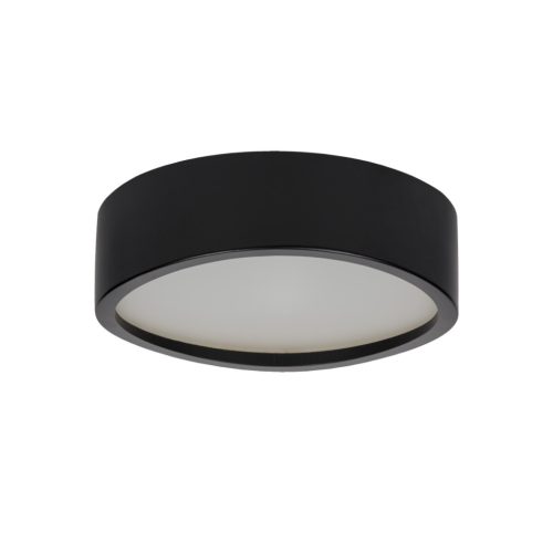 Kanlux 20W, IP20, E27, Ø275 mm, kerek, fekete, fa házas LED mennyezeti lámpatest, JASMIN