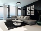 Kanlux 20W, IP20, E27, Ø275 mm, kerek, fekete, fa házas LED mennyezeti lámpatest, JASMIN