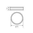 Kanlux 20W, IP20, E27, Ø275 mm, kerek, fekete, fa házas LED mennyezeti lámpatest, JASMIN