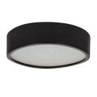 Kanlux 2xE27, Ø375 mm, kerek, fekete, fa házas LED mennyezeti lámpatest, JASMIN