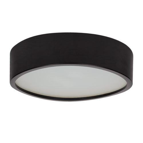 Kanlux 2xE27, Ø375 mm, kerek, fekete, fa házas LED mennyezeti lámpatest, JASMIN
