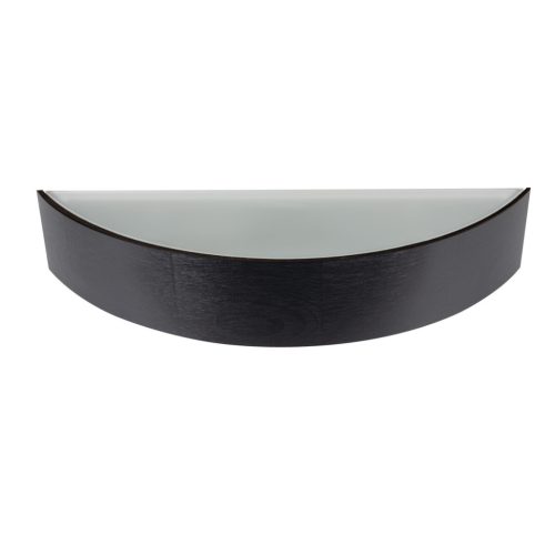 Kanlux E27, 76x407 mm, félkör alakú, fekete, fa házas LED mennyezeti lámpatest, JASMIN W