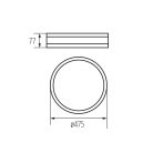Kanlux 3x20W, IP20, E27, Ø475 mm, kerek, fekete, fa házas LED mennyezeti lámpatest, JASMIN