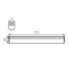 Kanlux 5W, 490 lm, 4000K, 23x277 mm, természetes fehér LED bútorvilágító lámpatest, MERA LED - sorolható, 30 000 h élettartam