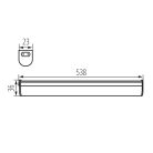 Kanlux 10W, 1040 lm, 4000K, 23x538 mm, természetes fehér LED bútorvilágító lámpatest, MERA LED - sorolható, 30 000 h élettartam
