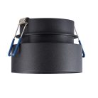 Kanlux Ø80 mm, GU10, IP20, fekete színű, alumínium házas, kerek spot lámpa keret, GOVIK