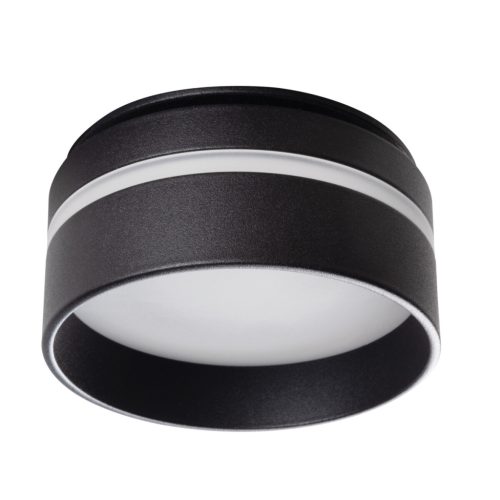 Kanlux Ø80 mm, GU10, IP20, fekete színű, alumínium házas, kerek spot lámpa keret, GOVIK