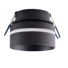 Kanlux Ø80 mm, GU10, IP20, fekete színű, alumínium házas, kerek spot lámpa keret, GOVIK