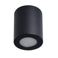   Kanlux mennyezeti spot lámpatest GU10 foglalattal, Ø80 mm, IP44, henger alakú, matt fekete, alumínium, SANI