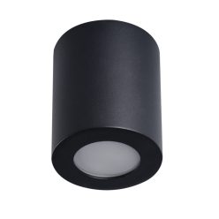   Kanlux mennyezeti spot lámpatest GU10 foglalattal, Ø80 mm, IP44, henger alakú, matt fekete, alumínium, SANI