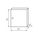 Kanlux 230/400V AC, 3x12P, 115x581x375 mm, fehér, vas fém kapcsolószekrény, KP-DB-I-MS-312 – elektromos hálózat védelméhez