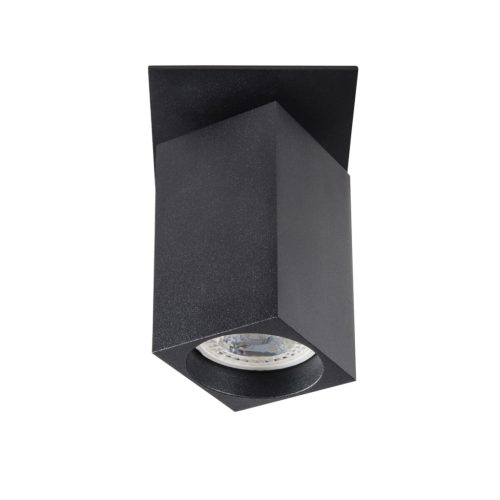 Kanlux GU10, IP20, 57x57 mm, fekete, alumínium házas, szögletes, 90°-ban állítható mennyezeti spot lámpatest, CHIRO