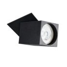 Kanlux GU10, IP20, 57x57 mm, fekete, alumínium házas, szögletes, 90°-ban állítható mennyezeti spot lámpatest, CHIRO