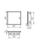 Kanlux, 230/400 AC, 2x18P, IP30, fali süllyesztett, fehér, ITS KP-DB-I-MF-218 fém elosztódoboz - acél kapcsolószekrény, tartós megoldás