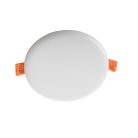Kanlux süllyesztett lámpatest, 10W, 890lm, Ø126mm, 120°, 3000K, IP65/20, kerek, fehér, alumínium házas, meleg fehér, AREL LED